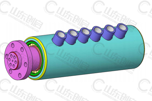 Y5X10M型六通路通水旋轉(zhuǎn)接頭三維立體圖